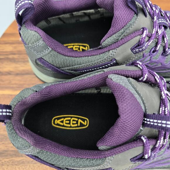 Keen Saltzman Shoes Womens 8 Gray Purple Waterproof Trail Hiking Outdoor Sneaker - Picture 6 of 8
